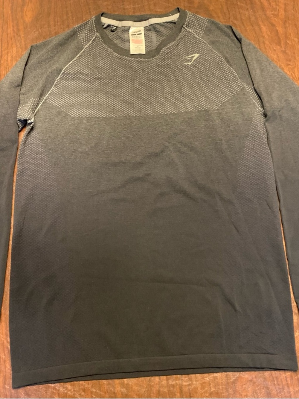 Men's Long-Sleeve Gymshark Phantom Compression Shirt Size Medium in Gray